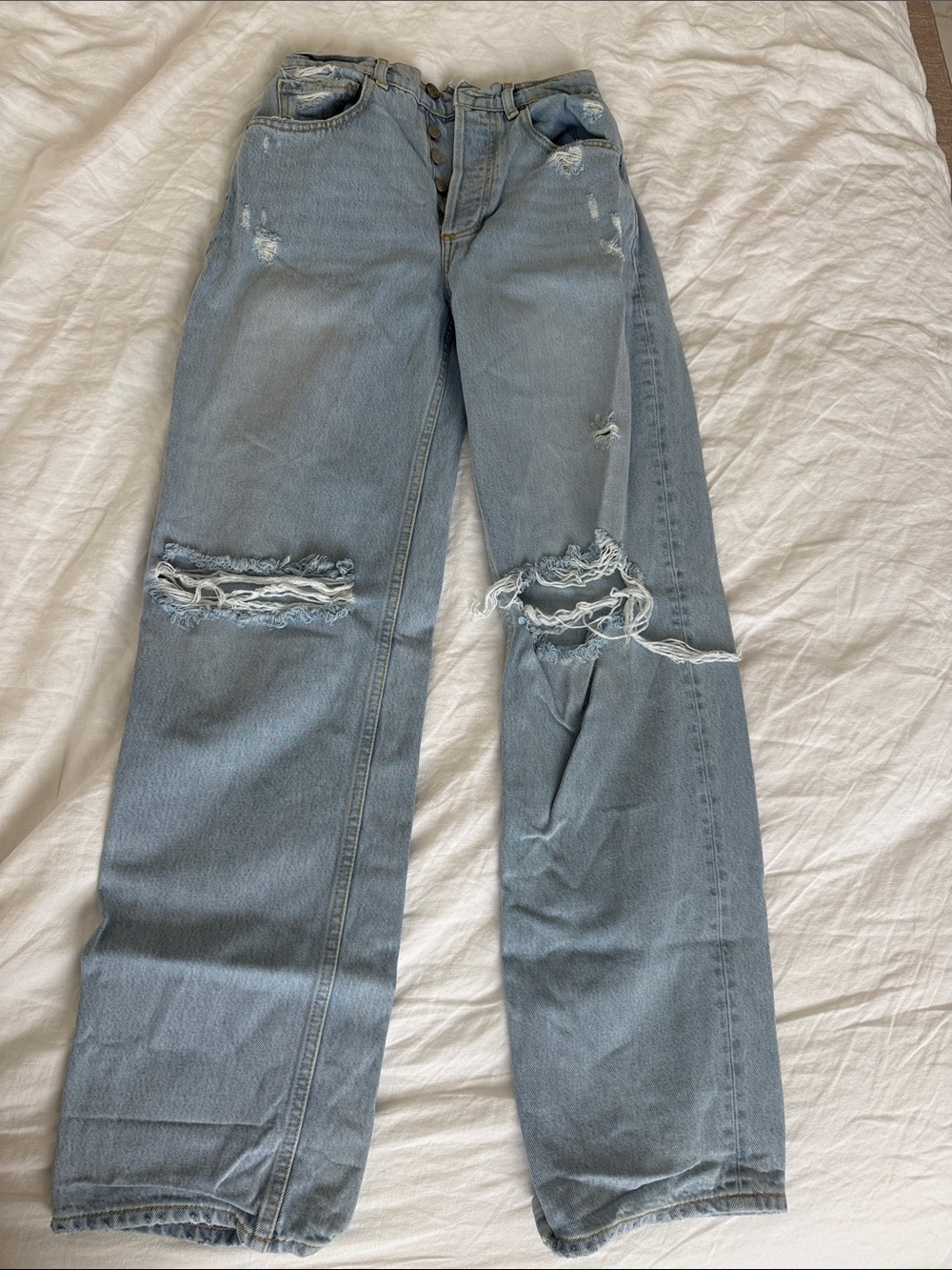 Boyish Light Blue Distressed Jeans